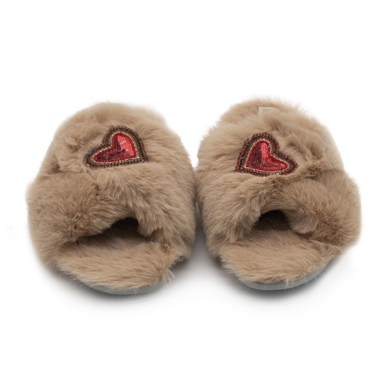 The Amour Mink Luxury Plush Diamanté Embellished Handmade Slipper | RETTROSE |